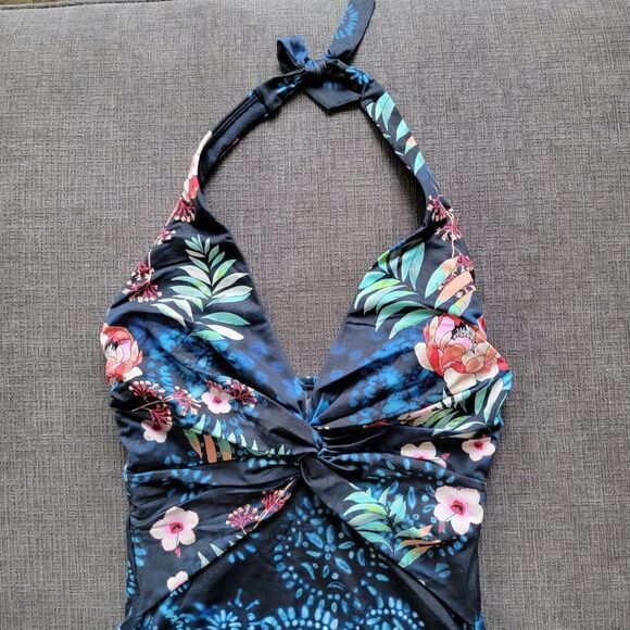 Johnny Was Annia Twist Floral One-Piece Swimsuit Size XS - Picture 11 of 16